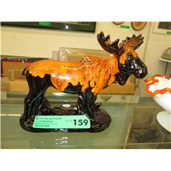 Vintage drip glazed ceramic moose