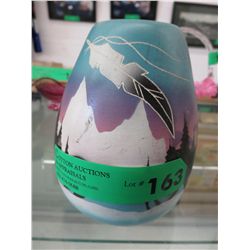 Signed Native American glazed ceramic vase