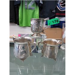 3 Pieces of silver plate