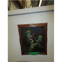 Mexican feather art - framed