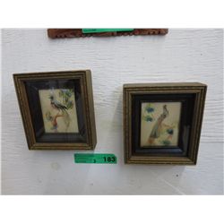 2 Mexican feather art pictures