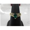 Image 1 : 14KT yellow gold Emerald & Diamond ring