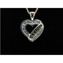 10KT yellow gold Diamond Heart-Shaped pendant