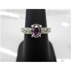 Pink Sapphire Solitaire ring