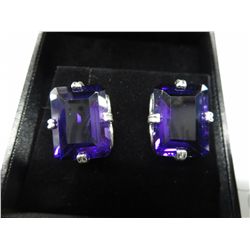 Huge! 41.38 CT New Amethyst Earrings