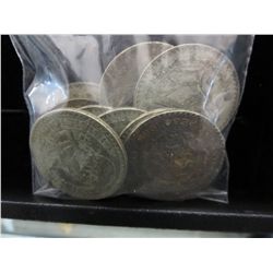 10 x Mexican 1 Peso coins