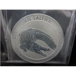 2014 Australian Saltwater Crocodile $1.00 coin