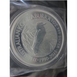 2015 - 25th Anniversary Kookaburra $1.00 coin