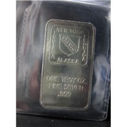 Silver Bar, 1 Troy oz. of .999 silver