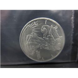 Silver Round, Walking Lady Liberty Design