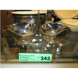 Vintage silver overlay serving dish