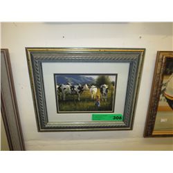 Framed cow print