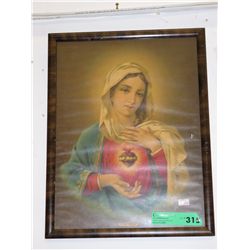 Vintage print of the Virgin Mary
