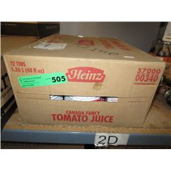 Case of Heinz Tomato Juice - outdated