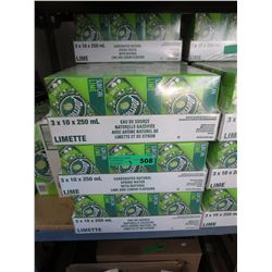 3 Cases of Perrier Lemon-Lime carbonated water