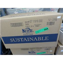 Case of Kettle Brand salted potato chips
