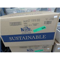 Case of Kettle Brand salted potato chips