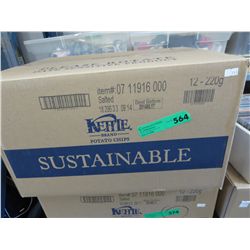 Case of Kettle Brand salted potato chips