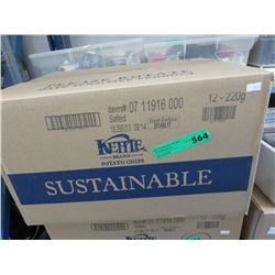 Case of Kettle Brand salted potato chips