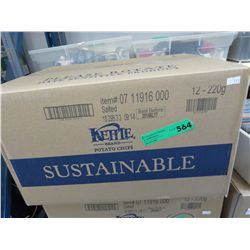 Case of Kettle Brand salted potato chips