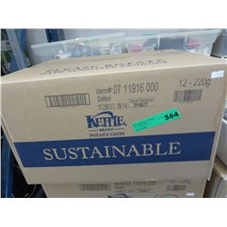 Case of Kettle Brand salted potato chips