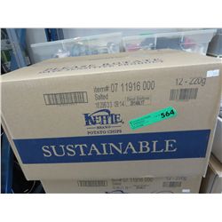 Case of Kettle Brand salted potato chips