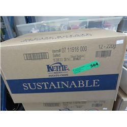 Case of Kettle Brand salted potato chips