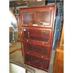 Glass door book shelf