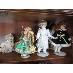 6 Collectible dolls
