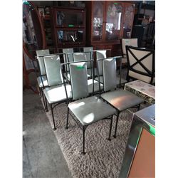 8 Vintage wrought iron ice cream parlour chairs