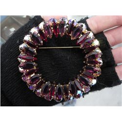 Large vintage rhinestone pin