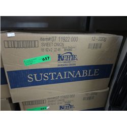 Case of Kettle Brand chips - Sweet Onion flavour