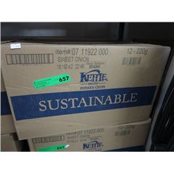 Case of Kettle Brand chips - Sweet Onion flavour
