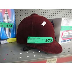 Maroon equestrian helmet, size 7-1/8