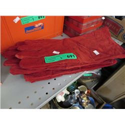 3 Pairs of welding gloves