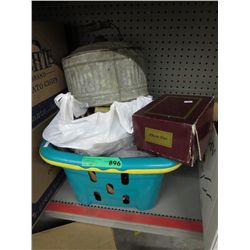 Vintage gerry can and misc household items