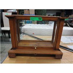 Glass sided wood display box