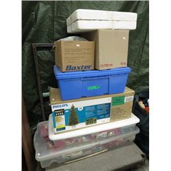 Christmas trees & decorations - 7 boxes