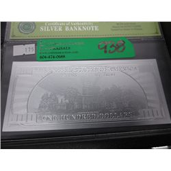Silver bank note - Certified .999 Silver