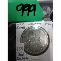 1966 CDN .800 silver dollar