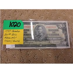 1937 near mint CDN Coyne/Towers $20 bill