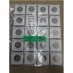19 CDN 50¢ coins - 1968 - 1986 & 2002
