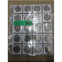 19 CDN dollar coins, 1968 - 1986
