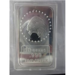 .999 Solid silver art bar in capsule