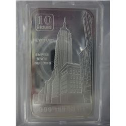 .999 Solid silver art bar in capsule
