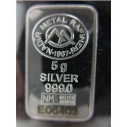 Turkish Mint sealed .999 silver 5 g bullion bar