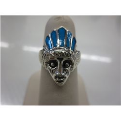 Sterling silver Indian Head Chief ring