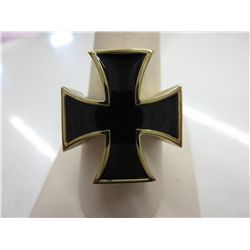 Man's enameled Iron Cross ring