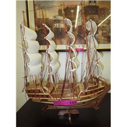 Wood ship model of the Nippon Maru