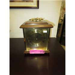 Wood and brass Quartz/Chime clock
